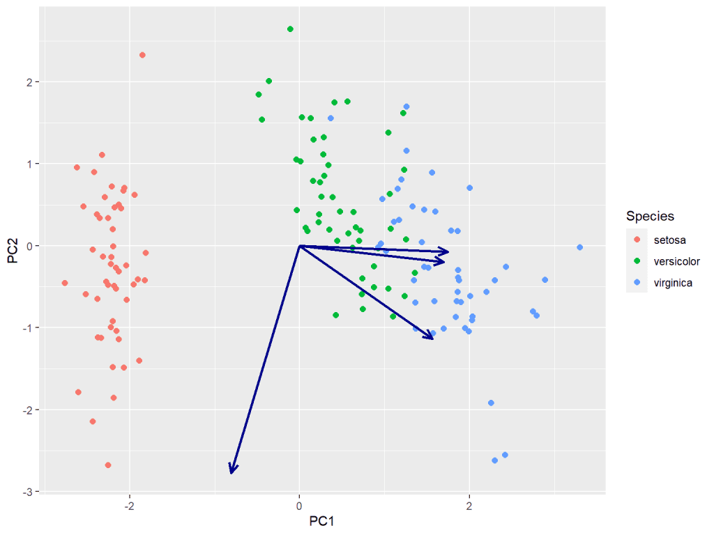 PCA biplot